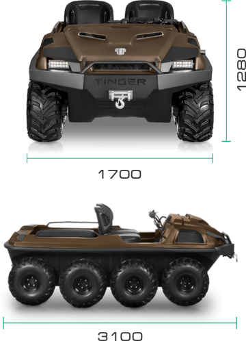Вездеход Тингер: характеристики, примеры, видео, фото