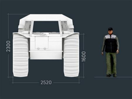 Габаритная ширина вездехода ШЕРП