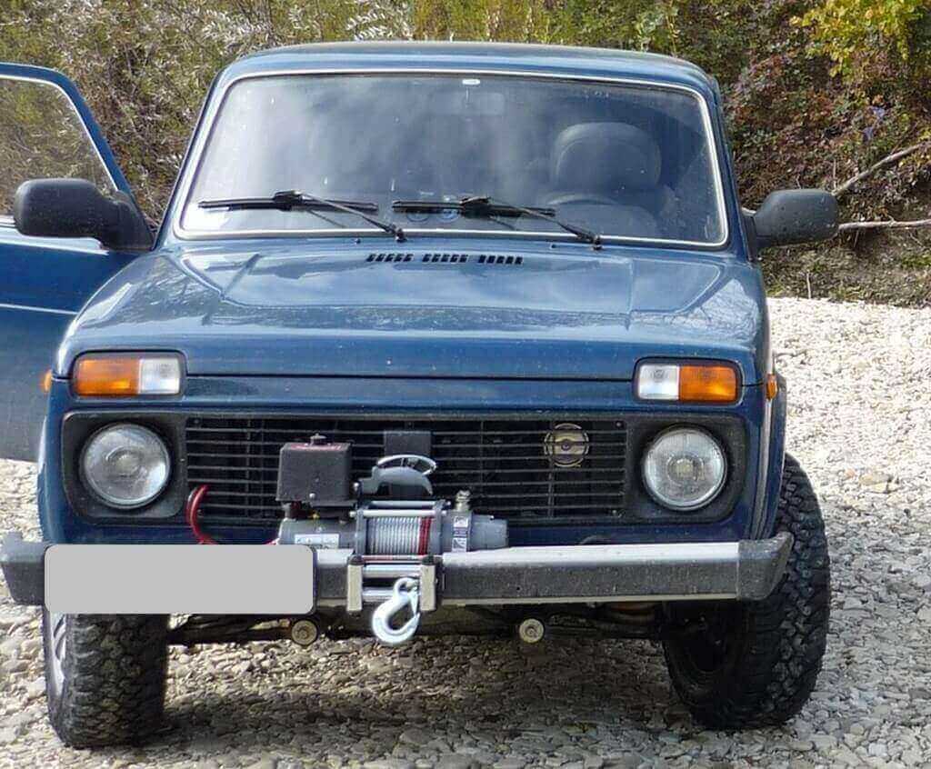 Место установки лебедки