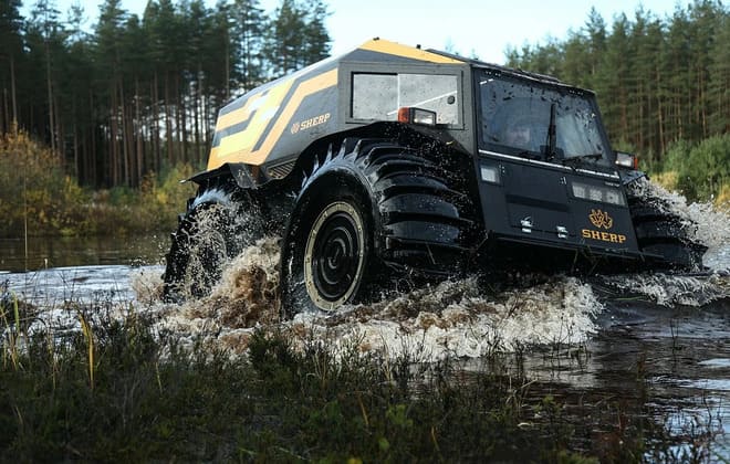 ✅Вездеход Шерп (Sherp): колесный, русский внедорожник, болотоход, снегоболотоход 10х10, новый, снегоход Шерман, технические характеристики, устройство, трансмиссия, расход топлива, ходовая